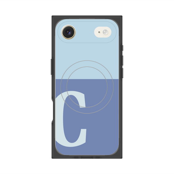 Premium Square Case with MagSafe［ Original - initial two tone - C blue ］