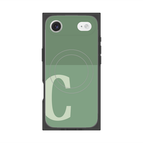 Premium Square Case with MagSafe［ Original - initial two tone - C green ］
