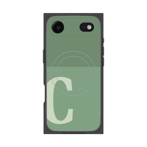 Premium Square Case with MagSafe［ Original - initial two tone - C green ］