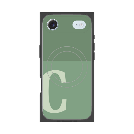 Premium Square Case with MagSafe［ Original - initial two tone - C green ］