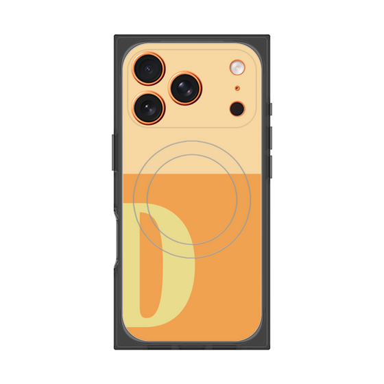Premium Square Case with MagSafe［ Original - initial two tone - D orange ］