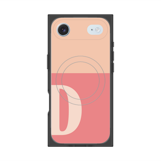 Premium Square Case with MagSafe［ Original - initial two tone - D pink ］