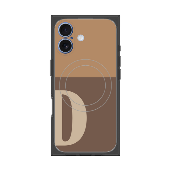 Premium Square Case with MagSafe［ Original - initial two tone - D brown ］