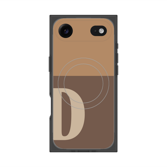 Premium Square Case with MagSafe［ Original - initial two tone - D brown ］