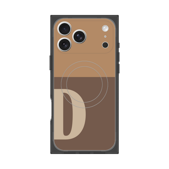 Premium Square Case with MagSafe［ Original - initial two tone - D brown ］