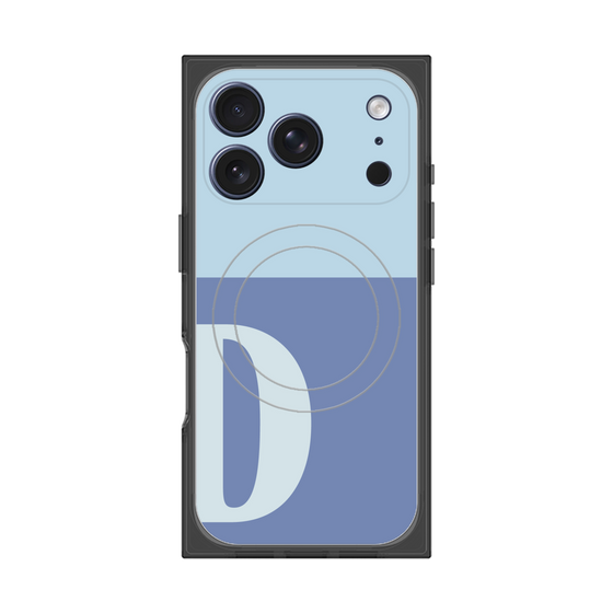 Premium Square Case with MagSafe［ Original - initial two tone - D blue ］