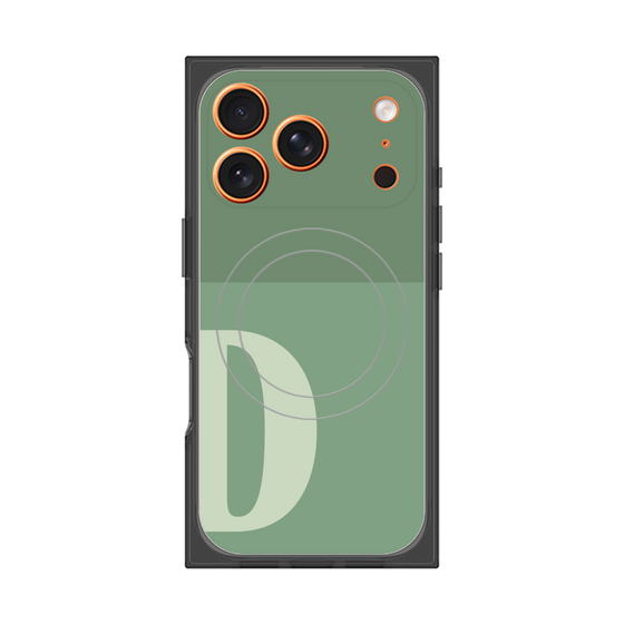 Premium Square Case with MagSafe［ Original - initial two tone - D green ］