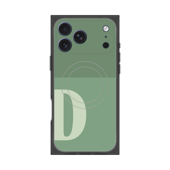 Premium Square Case with MagSafe［ Original - initial two tone - D green ］