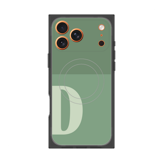 Premium Square Case with MagSafe［ Original - initial two tone - D green ］