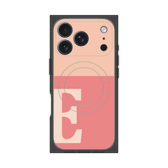 Premium Square Case with MagSafe［ Original - initial two tone - E pink ］