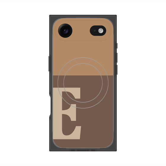 Premium Square Case with MagSafe［ Original - initial two tone - E brown ］