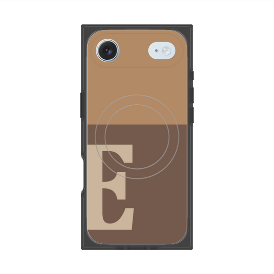 Premium Square Case with MagSafe［ Original - initial two tone - E brown ］