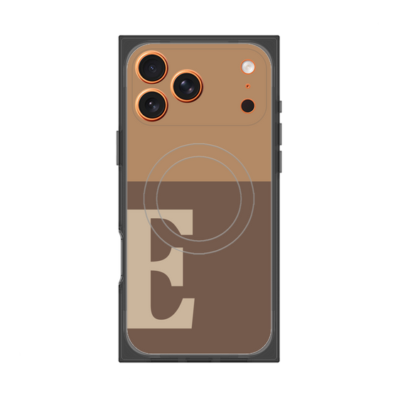 Premium Square Case with MagSafe［ Original - initial two tone - E brown ］