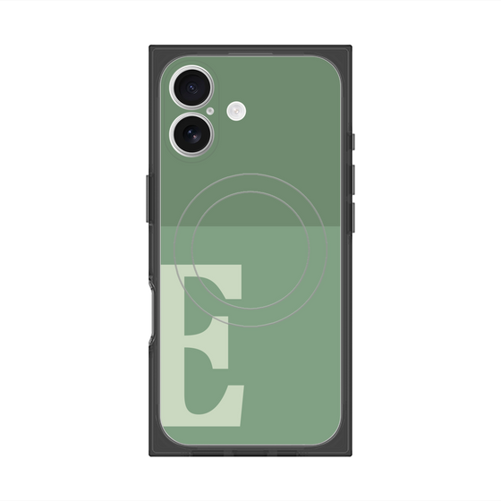 Premium Square Case with MagSafe［ Original - initial two tone - E green ］