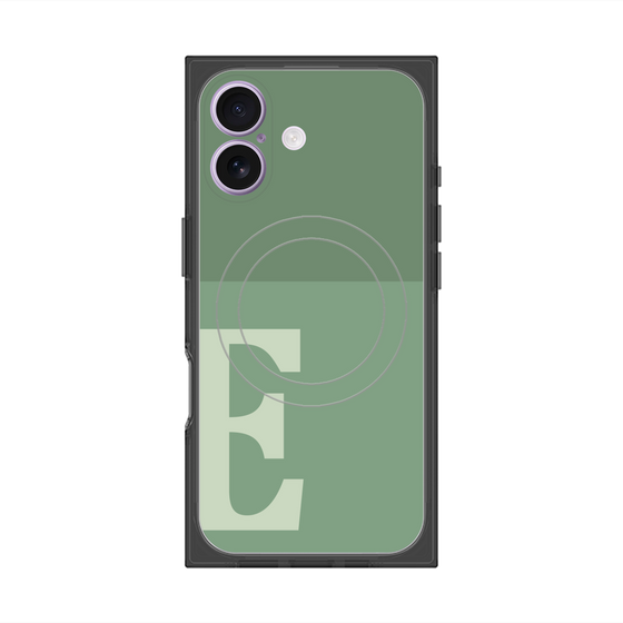 Premium Square Case with MagSafe［ Original - initial two tone - E green ］