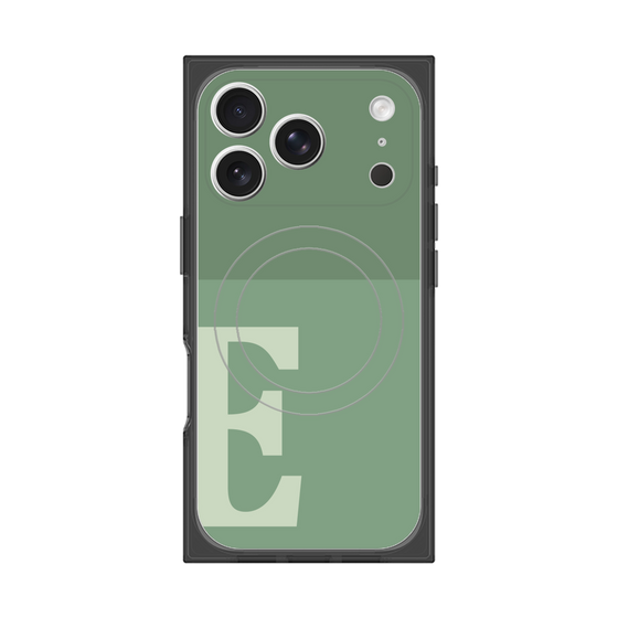 Premium Square Case with MagSafe［ Original - initial two tone - E green ］