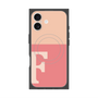Premium Square Case with MagSafe［ Original - initial two tone - F pink ］
