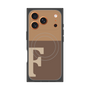 Premium Square Case with MagSafe［ Original - initial two tone - F brown ］