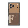 Premium Square Case with MagSafe［ Original - initial two tone - F brown ］