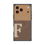 Premium Square Case with MagSafe［ Original - initial two tone - F brown ］