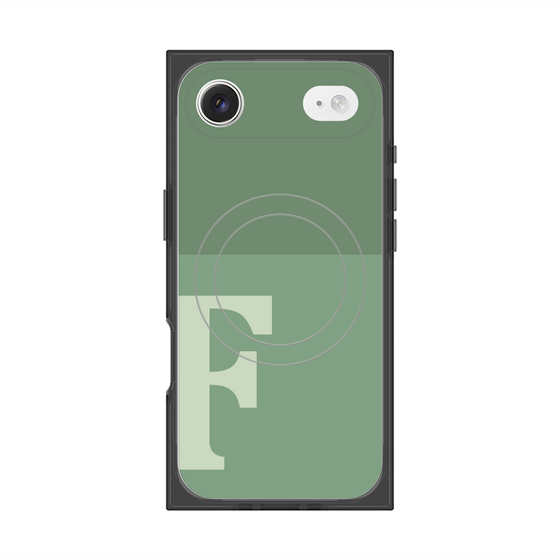 Premium Square Case with MagSafe［ Original - initial two tone - F green ］