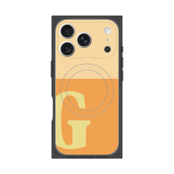 Premium Square Case with MagSafe［ Original - initial two tone - G orange ］