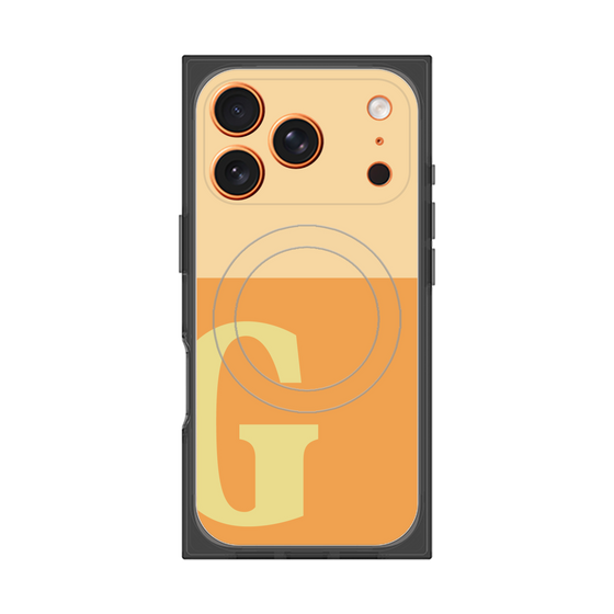Premium Square Case with MagSafe［ Original - initial two tone - G orange ］
