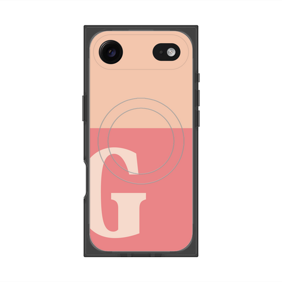 Premium Square Case with MagSafe［ Original - initial two tone - G pink ］