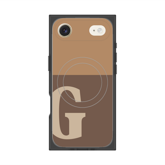 Premium Square Case with MagSafe［ Original - initial two tone - G brown ］