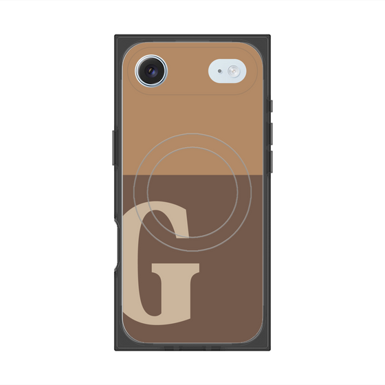 Premium Square Case with MagSafe［ Original - initial two tone - G brown ］