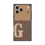Premium Square Case with MagSafe［ Original - initial two tone - G brown ］
