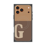 Premium Square Case with MagSafe［ Original - initial two tone - G brown ］