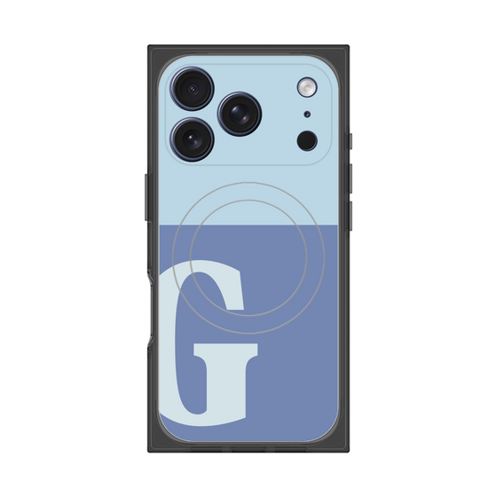Premium Square Case with MagSafe［ Original - initial two tone - G blue ］
