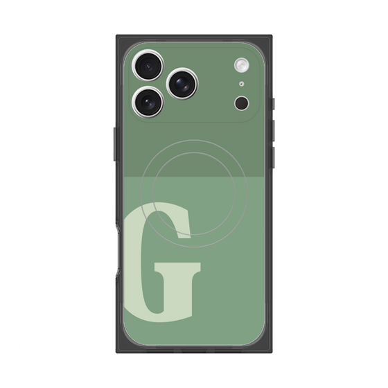 Premium Square Case with MagSafe［ Original - initial two tone - G green ］