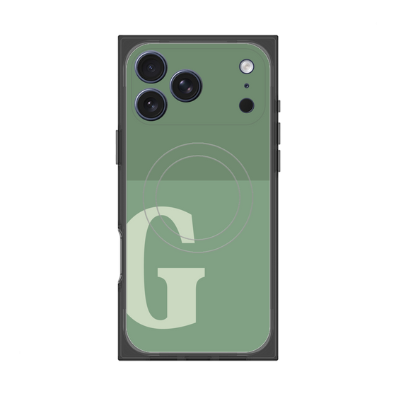 Premium Square Case with MagSafe［ Original - initial two tone - G green ］