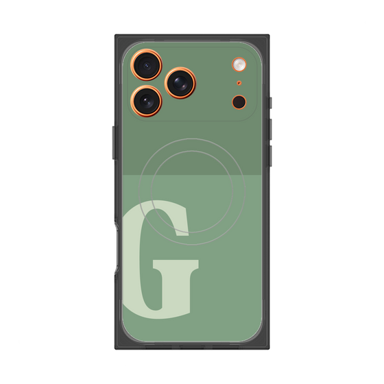 Premium Square Case with MagSafe［ Original - initial two tone - G green ］