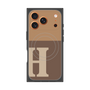 Premium Square Case with MagSafe［ Original - initial two tone - H brown ］
