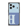 Premium Square Case with MagSafe［ Original - initial two tone - H blue ］