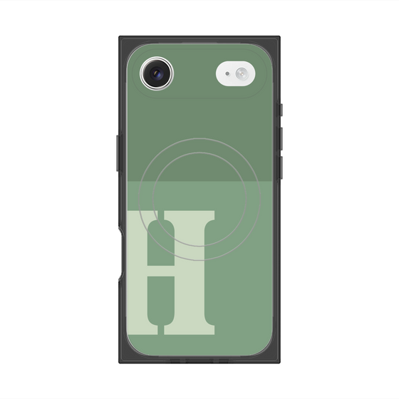 Premium Square Case with MagSafe［ Original - initial two tone - H green ］