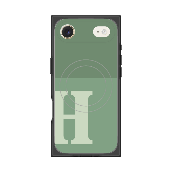 Premium Square Case with MagSafe［ Original - initial two tone - H green ］