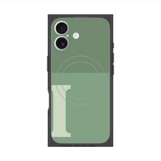 Premium Square Case with MagSafe［ Original - initial two tone - I green ］