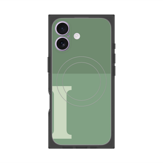Premium Square Case with MagSafe［ Original - initial two tone - I green ］