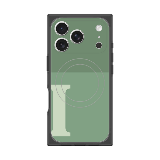 Premium Square Case with MagSafe［ Original - initial two tone - I green ］