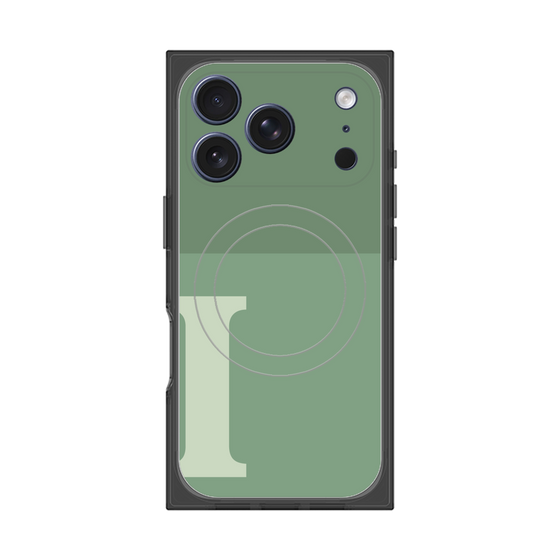 Premium Square Case with MagSafe［ Original - initial two tone - I green ］
