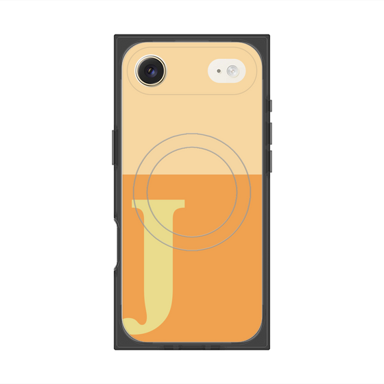 Premium Square Case with MagSafe［ Original - initial two tone - J orange ］