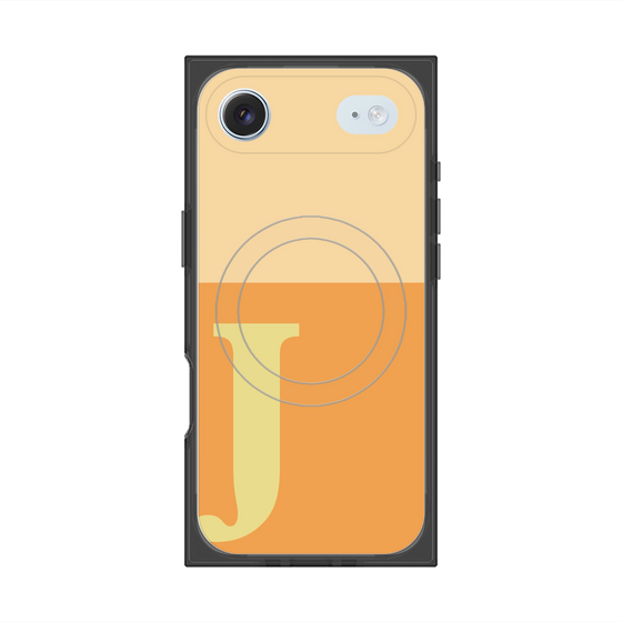 Premium Square Case with MagSafe［ Original - initial two tone - J orange ］