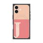 Premium Square Case with MagSafe［ Original - initial two tone - J pink ］