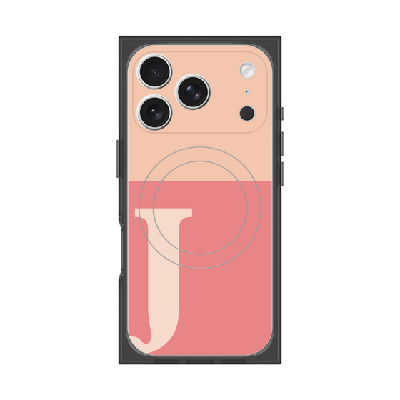 Premium Square Case with MagSafe［ Original - initial two tone - J pink ］