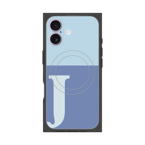 Premium Square Case with MagSafe［ Original - initial two tone - J blue ］