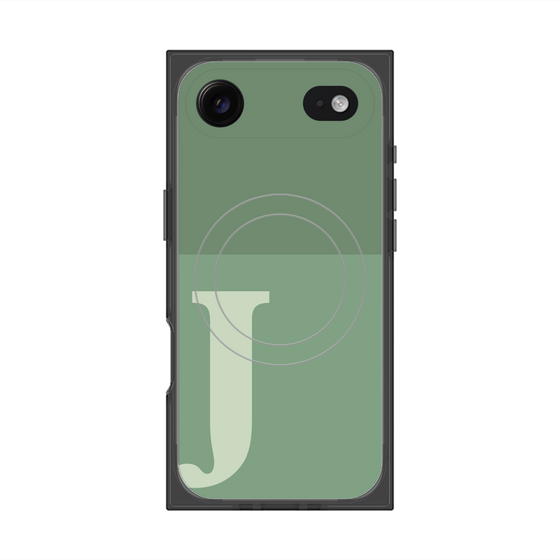 Premium Square Case with MagSafe［ Original - initial two tone - J green ］